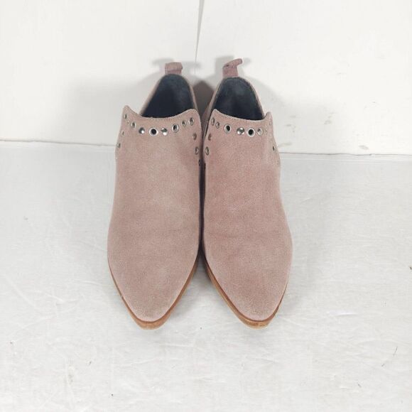 Rebecca Minkoff Women's Annette US 7M Pink Suede Studded Cut Out Bootie Boots - Picture 3 of 12